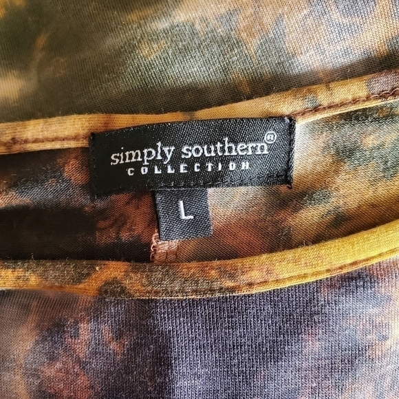 Simply Southern Colection tie dye Ling sleeve dress Sz. L - Picture 5 of 7